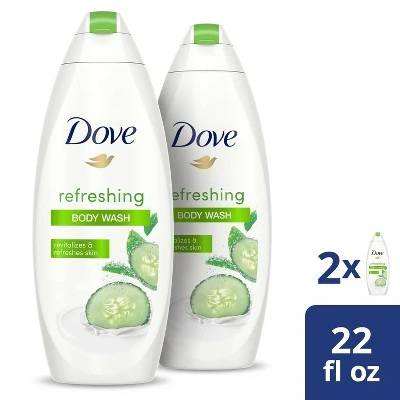 Dove go Fresh Cucumber & Green Tea Body Wash Twin Pack