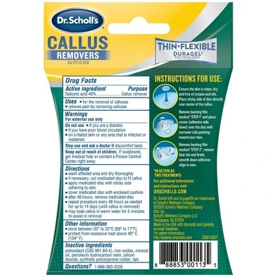 Dr Scholl's Duragel Salicylic Acid Callus Remover Cushion 4ct