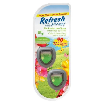 Refresh Your Car 2pk Fresh Spring Air Mini Diffuser