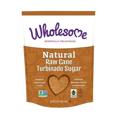 Wholesome Raw Cane Turbinado Sugar  1.5lbs
