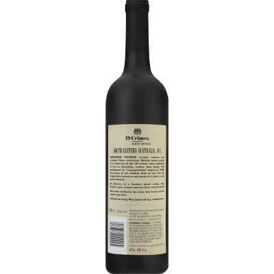 19 Crimes Red Blend Wine  750ml Bottle