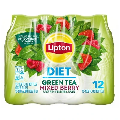 Lipton Diet Mixed Berry Green Tea  12pk/16.9 fl oz Bottles