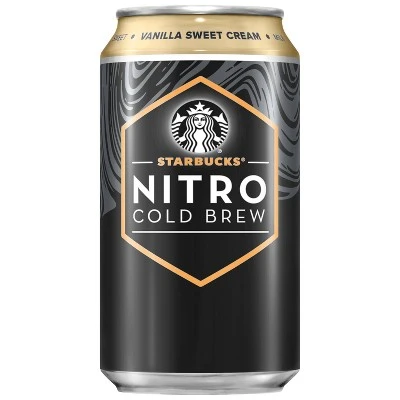 Starbucks Nitro Cold Brew Vanilla Sweet Cream Premium Coffee Drink  9.6 fl oz Bottle