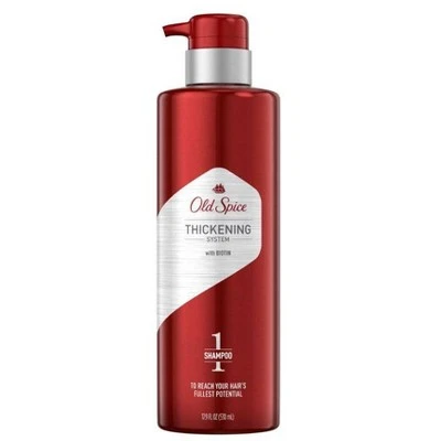 Old Spice Thickening System Shampoo for Men Infused with Biotin  17.9 fl oz