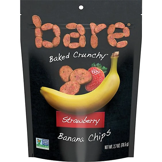 Bare Naturally Baked Crunchy Strawberry Banana Chips, Strawberry