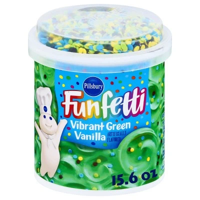 Pillsbury Funfetti Vibrant Green Vanilla Frosting 15.6 oz