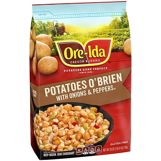 Ore Ida Potatoes O'Brien with Frozen Onions & Peppers  28oz