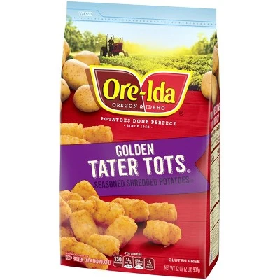 Ore Ida Tater Tots Seasoned Frozen Shredded Potatoes  32oz