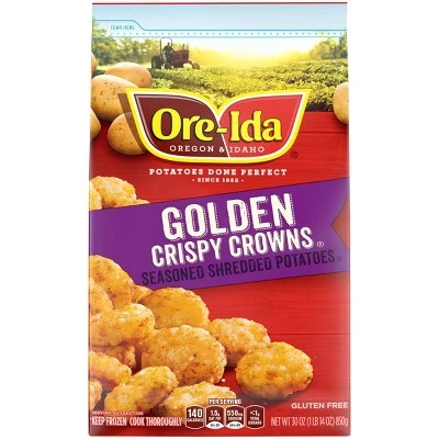 Ore Ida Crispy Crowns Seasoned Frozen Shredded Potatoes  30oz