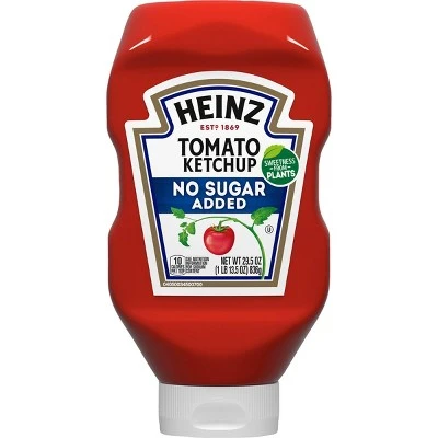 Heinz No Sugar Added Tomato Ketchup  29.5oz