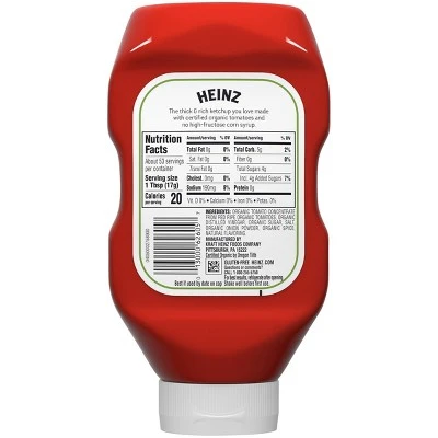 Heinz Organic Tomato Ketchup  32oz