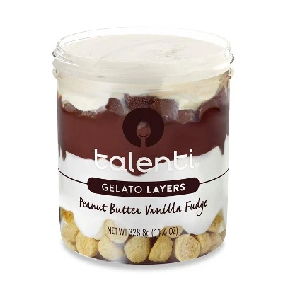Talenti Layers Peanut Butter Vanilla Fudge Gelato  11.6oz