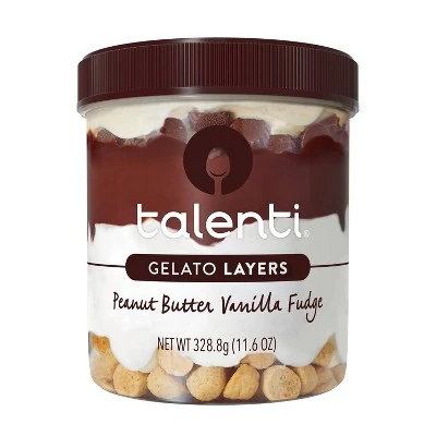 Talenti Layers Peanut Butter Vanilla Fudge Gelato  11.6oz