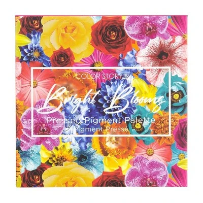 Color Story Bright Blooms Pressed Pigment Eyeshadow Palette 0.32oz