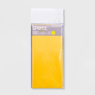 6ct Pegged Tissue Paper Yellow Spritz™