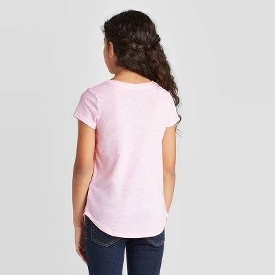Girls' Short Sleeve Barbie Graphic T Shirt  Pink