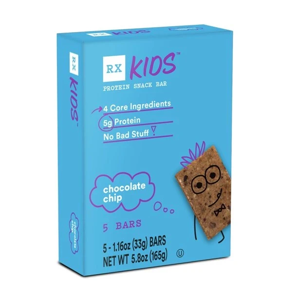 RX Kids Chocolate Chip Protein Snack Bars  5.8oz/5ct
