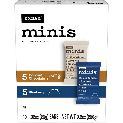 RXBAR Minis Blueberry & Coconut Chocolate Variety Pack  9.2oz/10ct