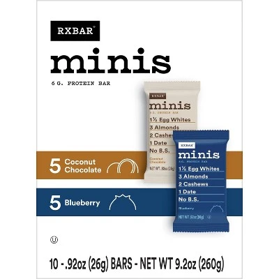 RXBAR Minis Blueberry & Coconut Chocolate Variety Pack  9.2oz/10ct