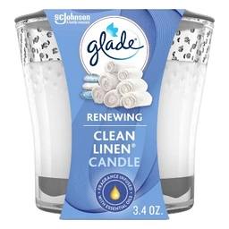 Glade Glade Clean Linen Candle  3.4oz