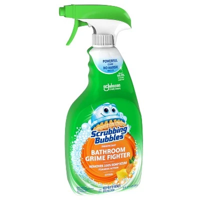 Scrubbing Bubbles Bathroom Grime Fighter Spray  Citrus  32 fl oz