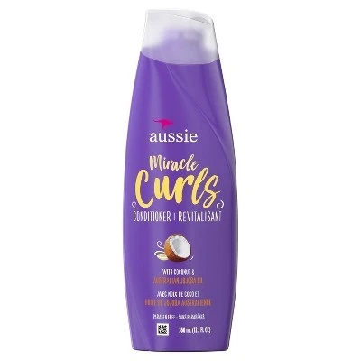 Aussie Paraben Free Miracle Curls Conditioner with Coconut & Jojoba Oil For Curly Hair 12.1 fl oz