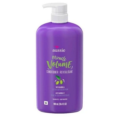 Aussie Paraben Free Miracle Volume Conditioner with Plum & Bamboo for Fine Hair  30.4 fl oz