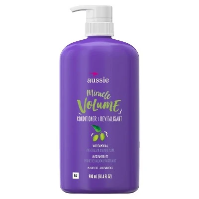 Aussie Paraben Free Miracle Volume Conditioner with Plum & Bamboo for Fine Hair  30.4 fl oz