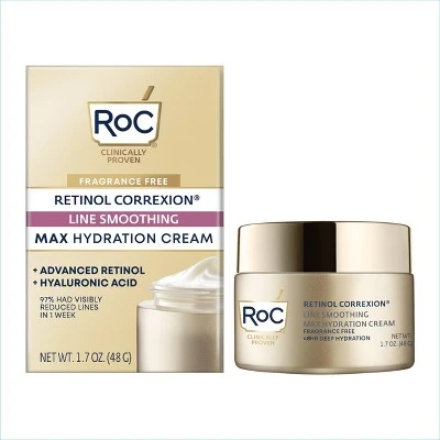 RoC Retinol Correxion Max Daily Hydration Crème Fragrance Free  1.7oz