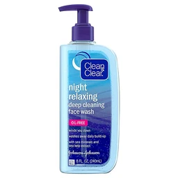 Clean & Clear Clean & Clear Night Relaxing Oil Free Deep Cleaning Face Wash 8 fl oz