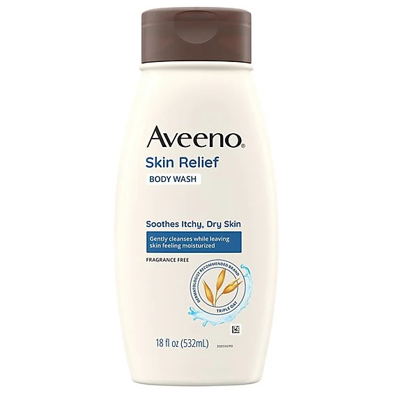 Aveeno Skin Relief Fragrance Free Body Wash for Dry Skin  18floz