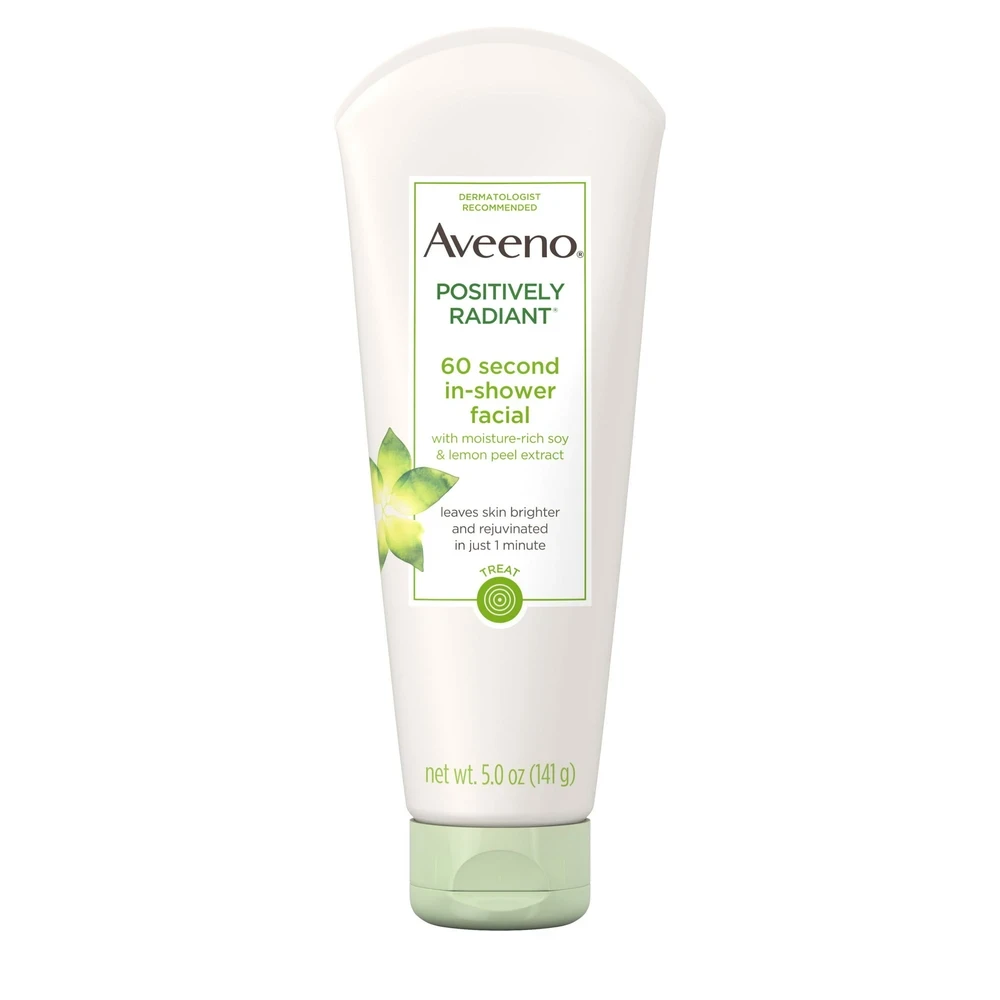 Aveeno Active Naturals Positively Radiant 60 Second In Shower Facial Cleanser