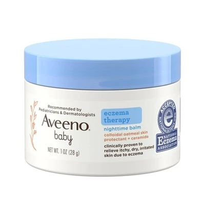 Aveeno Baby Eczema Therapy Nighttime Balm with Natural Oatmeal 1oz