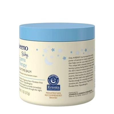 Aveeno Baby Eczema Therapy Nighttime Balm with Natural Oatmeal 11oz