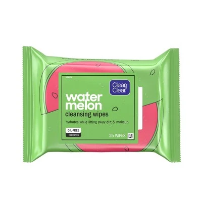 Clean & Clear Watermelon Cleansing Wipes  25ct