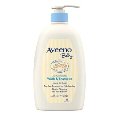 Aveeno Baby Gentle Wash And Shampoo with Natural Oat Extract  33fl.oz