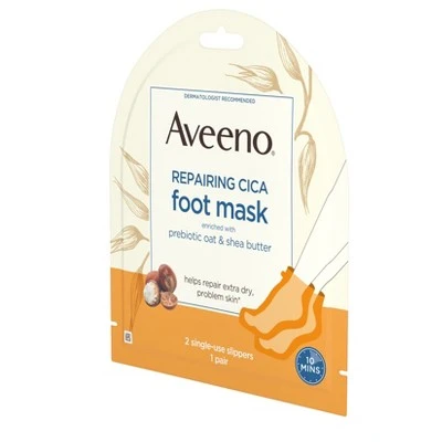 Aveeno Repairing CICA Moisturizing Foot Mask with Oat 1 Pair