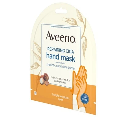 Aveeno Repairing CICA Hand Mask Oat And Shea Butter 1 Pair of Gloves