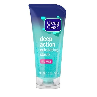 Clean & Clear Oil Free Deep Action Exfoliating Facial Scrub 5oz