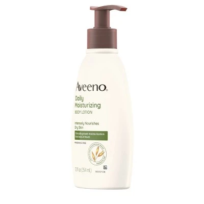 Unscented Aveeno Daily Moisturizing Lotion For Dry Skin  12 fl oz
