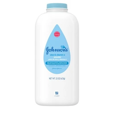 Johnsons Baby Powder with Aloe & Vitamin E Pure Cornstarch  22oz