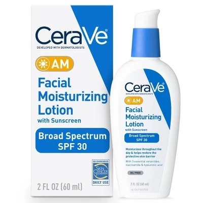 CeraVe AM Facial Moisturizing Lotion with Sunscreen SPF 30 2 fl oz