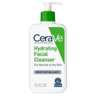 CeraVe Hydrating Facial Cleanser For Normal To Dry Skin Fragrance Free 12oz