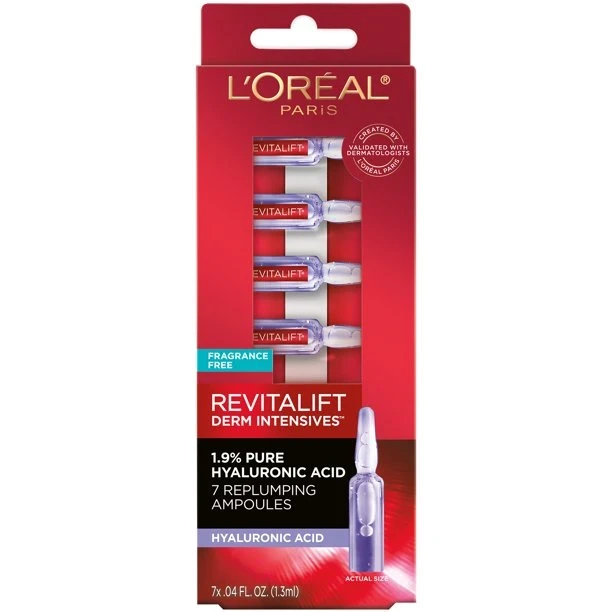 L'Oreal Revitalift Derm Intensives Hyaluronic Acid Ampoules  7ct/0.4 fl oz Each