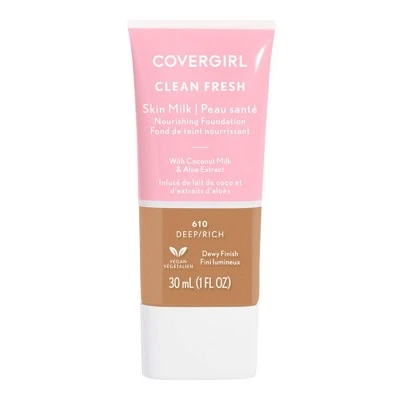 COVERGIRL Clean Fresh Skin Milk Dark Shades Foundation  1 fl oz
