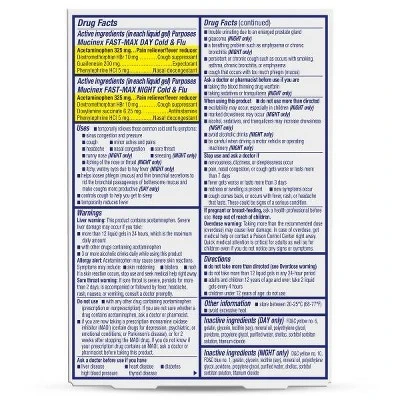 Mucinex Fast Max Cold, Flu & Sore Throat Liquid Gels Acetaminophen 24ct