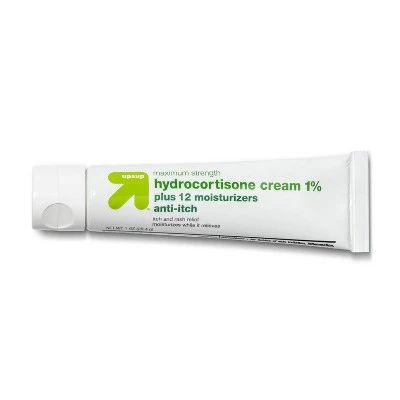 Anti Itch 1% Hydrocortisone Maximum Strength Cream with 10 Moisturizers  1oz  Up&Up™