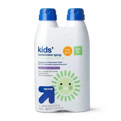 Up&Up Kids Sunscreen Spray SPF 50 Twin Pack 11oz