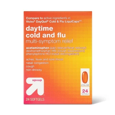 Daytime Cold & Flu Relief Softgels 24ct up & up™