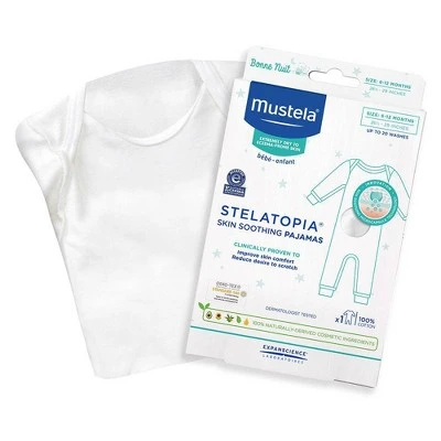 Mustela Stelatopia Skin Soothing Baby Pajamas for Eczema Prone Skin  Size 6 12 months